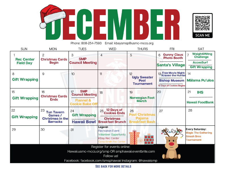 SMP December 2024 Calendar