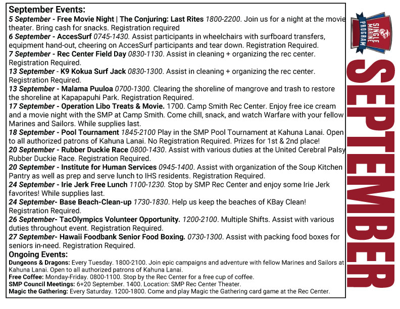 SMSP May Calendar