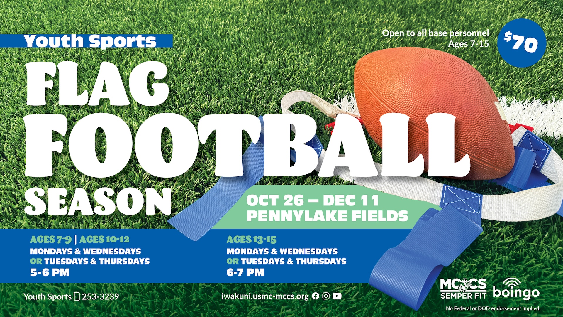 Youth Sports Flag Football Season